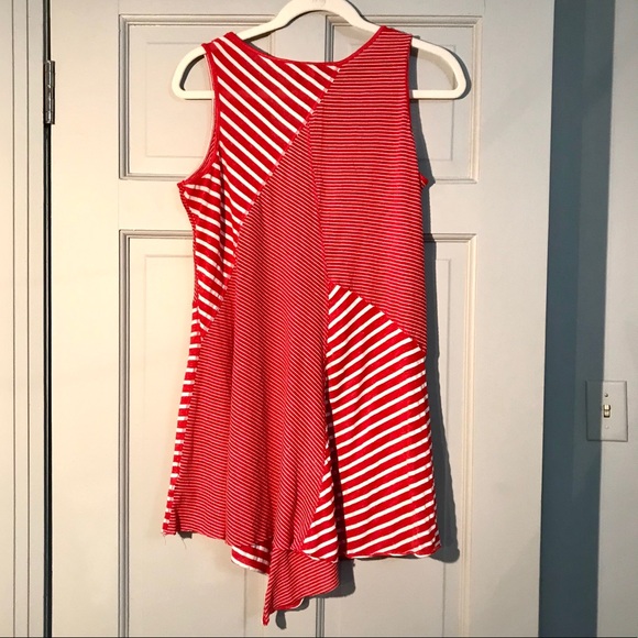 Anthropologie red and white striped tunic tank - Picture 2 of 3